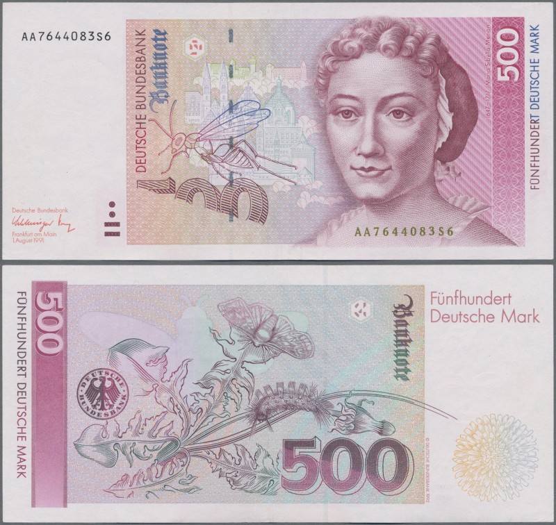 Deutschland - Bank Deutscher Länder + Bundesrepublik Deutschland: 500 DM 1991 Fe...