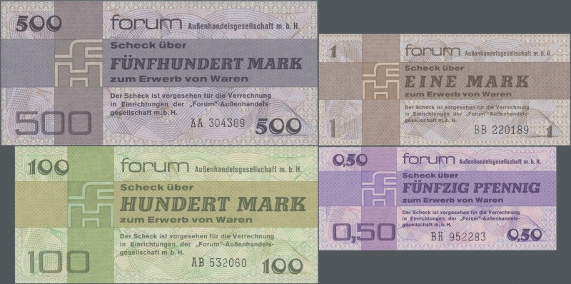 Deutschland - DDR: Satz der FORUM-Außenhandelsgesellschaft m.b.H. von 50 Pfennig...