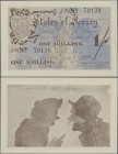 Deutschland - Nebengebiete Deutsches Reich: Jersey, Deutsche Besatzungsausgabe: 1 Shilling ND (1942), Ro.657d, 5stellige KN., leichte Stauchungen im P...