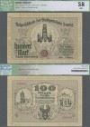 Deutschland - Nebengebiete Deutsches Reich: Danzig, Stadtgemeinde 100 Mark 1922, Ro.792, außergewöhnlich schöne Erhaltung mit kleinem Knick rechts obe...