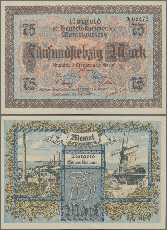 Deutschland - Nebengebiete Deutsches Reich: Memel, Notgeld der Handelskammer des...