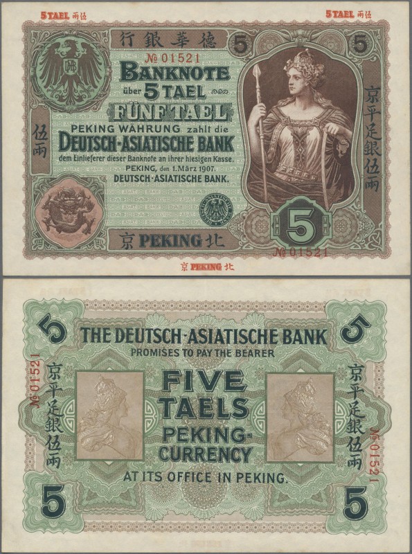 Deutschland - Nebengebiete Deutsches Reich: Deutsch-Asiatische Bank, Filiale PEK...