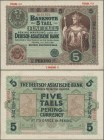 Deutschland - Nebengebiete Deutsches Reich: Deutsch-Asiatische Bank, Filiale PEKING, 5 Tael 1907 ohne Unterschrift, Ro.1034, fantastische Erhaltung mi...