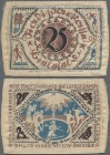 Deutschland - Notgeld besonderer Art: Bielefeld, 25 Mark, 15.7.1921, Seide, rs. Werbung Fa. Huck, ohne Stempel, deutlich abweichende Farben (hellgraub...