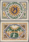 Deutschland - Notgeld besonderer Art: Bielefeld, 25 Mark, 2.4.1922, Seide, Druck ocker statt orange, ohne Stempel, Erh. I, von großer Seltenheit
 [ta...