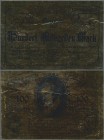 Deutschland - Notgeld besonderer Art: Teningen, Gemeinde, 100 Mrd. Mark, 1.11.1923, goldfarbene Aluminiumfolie, rs. Kopfbild Schiller, ohne KN, für di...