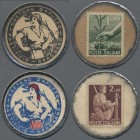 Deutschland - Briefmarkennotgeld: Italien, Briefmarken-Kapselgeld ”GAETANO D'APUZZO - GRAGNANO - PASTIFICIO (Gebäck)”, Aluminiumkapsel mit schwarzem B...