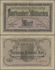 Deutschland - Länderscheine: Württemberg, Württembergische Notenbank, 500 Mrd. Mark, 20.11.1923, in beide Richtungen gefaltet, ohne Einrisse, Erh. III...