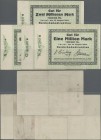 Deutschland - Reichsbahn: Cassel, RBD, 3x 1 und 2 Millionen Mark vom 10.8.1923, MGG 004.4a, 5a, 6a,b, leicht bis stärker gebraucht, Erhaltung: II bis ...