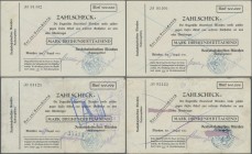 Deutschland - Reichsbahn: München, RBD - Rechnungsbüro, Lot mit 5 Zahlschecks zu 300.000 Mark, dabei drei Schecks mit Datum 18.8.1923 und Wz., einmal ...