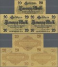 Deutschland - Reichsbahn: Halle (Saale) Eisenbahn Direktion, Lot mit 3x 20 Mark o.D., einmal mit KN (4,5 mm) und zweimal ohne KN, mit Stempel ”Ungülti...