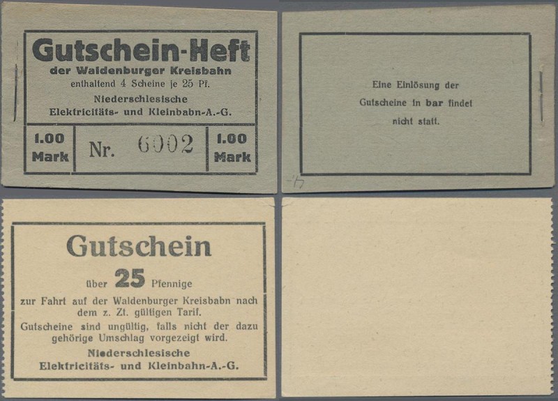 Deutschland - Reichsbahn: Waldenburg, Niederschlesische Elektricitäts- und Klein...