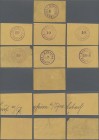 Deutschland - Reichsbahn: München, Postamt 3 – Kantine, Lot mit 7 Gutscheinen 5 Pfennig, 3x 10 Pfennig, 20 Pfennig, 5 und 10 Mark o.D., MGG 618.1 – 61...