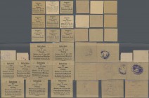 Deutschland - Reichsbahn: München, Postscheckamt, Lot mit 20 Gutscheinen, dabei 1 Pfennig (MGG 620.1), 1 Pfennig (MGG 620.2), 2x 1 Pfennig 30.9.1920 (...