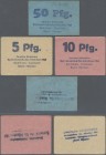 Deutschland - Reichsbahn: München, Betriebsküche Ga. München Hbf., Lot mit 3 Gutscheinen zu 5, 10 und 50 Pfennig 1947/48, MGG 149.1 – 149.3, Erhaltung...