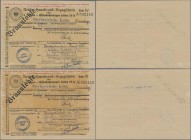 Deutschland - Reichsbahn: Zwei Reichs-Hausbrand-Bezugsscheine über jeweils einen Eisenbahnwagen = 15 Tonnen Braunkohle, beide ausgestellt von ”Oberbay...