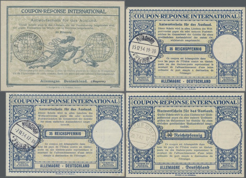 Deutschland - Reichsbahn: Lot mit 5 Antwortscheinen für das Ausland (Coupon-Repo...