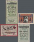 Deutschland - Notgeld - Westfalen: Bielefeld, Stadt, 2 x 20 Mark, 1.11. - 31.12.1918, rs. ohne Udr. bzw. mit grünem Udr. ohne Rand (Geiger 046.01 und ...