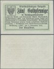 Deutschland - Notgeld - Ehemalige Ostgebiete: Grünberg, Schlesien, Stadt, 5 GPf., 3.11.1923, 2 mm Eckbug oben links, sonst kassenfrisch, seltener Sche...