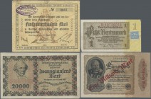 Deutschland - Deutsches Reich bis 1945: Lot mit knapp 400 Banknoten Kaiserreich, Inflation, Weimar, Notgeld und etwas DDR, ohne große Besonderheiten, ...