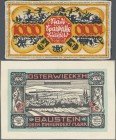 Deutschland - Notgeld besonderer Art: Lot von 10 Geldscheinen aus Seide, Leinen, Leder und Aluminium. Von Bielefeld sind enthalten 4 x 1000 Mark vom 1...