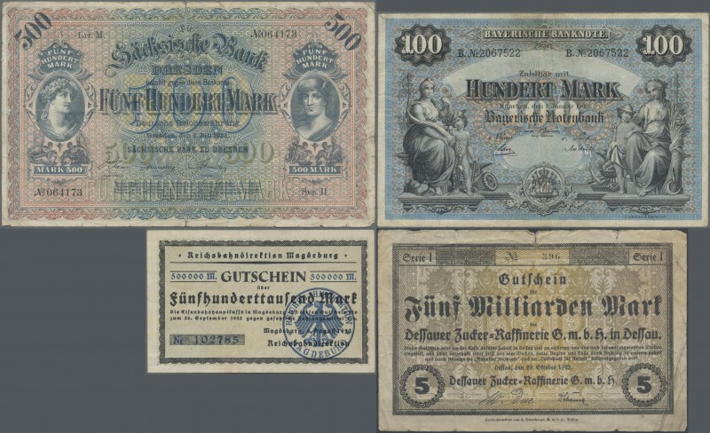 Deutschland - Länderscheine: Kleines Lot mit 50 Banknoten diverser Länderbanken,...