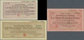 Deutschland - Reichsbahn: Berlin, Reichsverkehrsminister, kleine Sammlung mit 22 wertbeständigen Anteilscheinen 1923, dabei 3x 0,42 Mark Gold, 2x 1,05...