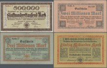 Deutschland - Reichsbahn: RBD Dresden, Lot mit 28 Scheinen, dabei 5x 500.000 Mark, 3x 1 Million, 2x 2 Millionen, 2x 3 Millionen, 4x 3 Millionen, 3x 5 ...