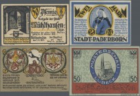 Deutschland - Sonstige: Schöner Posten mit 281 Banknotenmit Dubletten deutsches Reich bis DDR, Notgeld, Länderbanknoten und Serienscheine, dabei u.a. ...