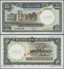 Sudan: 10 Pounds 1964 Specimen P. 10as, perforated, overprinted cancelled, zero serial numbers, in condition: UNC.
 [taxed under margin system]