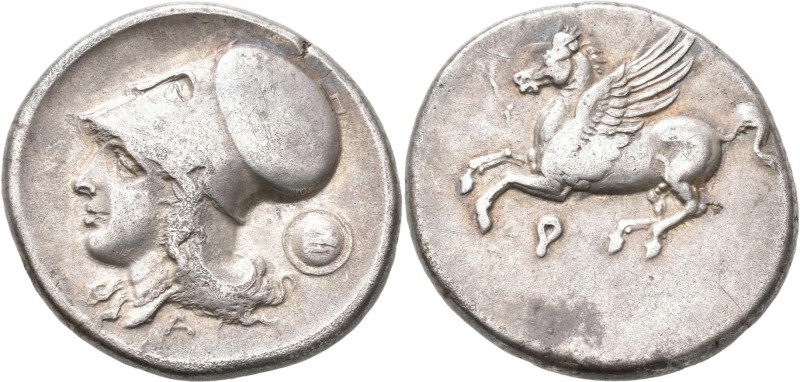 Korinth: AR-Stater, 345/307 v. Chr. Pegasus fliegt nach links, unter ihm P (Kopp...