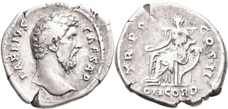Aelius (136 - 137): Denar, Rom. Kopf nach rechts, L AELIVS CAESAR / Concordia mi...