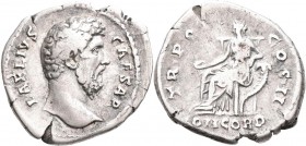 Aelius (136 - 137): Denar, Rom. Kopf nach rechts, L AELIVS CAESAR / Concordia mit Paterna nach links sitzend, Arm auf Füllhorn gestützt, TRPOT COS II ...
