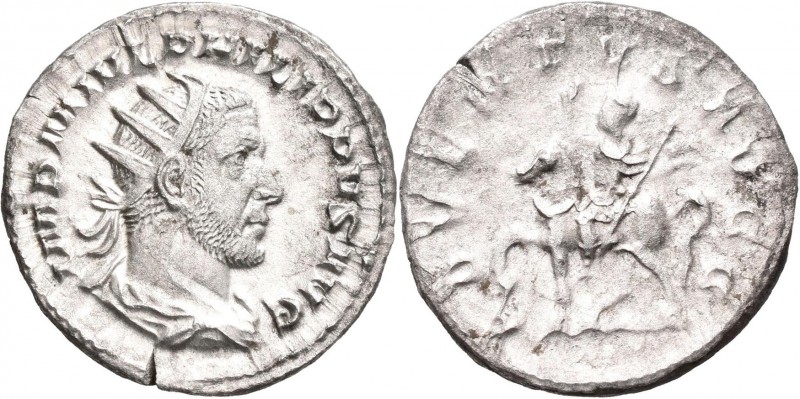 Philippus I. Arabs (244 - 249): Antoninian, Rom. Drapierte Büste mit Strahlenkro...