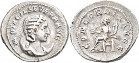 Otacilia Severa (+ 249 n.Chr.): Antoninian, Rom. Büste mit Diamen auf Mondsichel nach rechts, M OTACIL SEVERA AVG / Concordia thront nach links, mit P...
