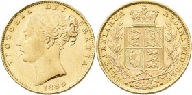 Australien: Victoria 1837-1901: Sovereign 1880 S, Sydney, KM# 6, Friedberg 11. 7,97 g, 917/1000 Gold. Kleine Kratzer, sehr schön-vorzüglich.
 [zzgl. ...