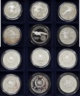 Paraguay: Lot 6 Münzen zu je 150 Guaranies 1972/1973 anlässlich der Olympischen Spielen in Deutschland / München. Dabei KM# 32 bis # 37. Münzen in Kap...