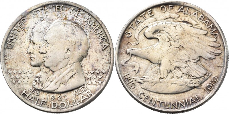 Vereinigte Staaten von Amerika: ½ Dollar 1921, Alabama Centennial, KM# 148.2, Kr...