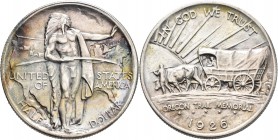 Vereinigte Staaten von Amerika: ½ Dollar 1926 S, Oregon Trail Memorial, KM# 159, leichte Patina, feinste Kratzer, fast vorzüglich.
 [differenzbesteue...