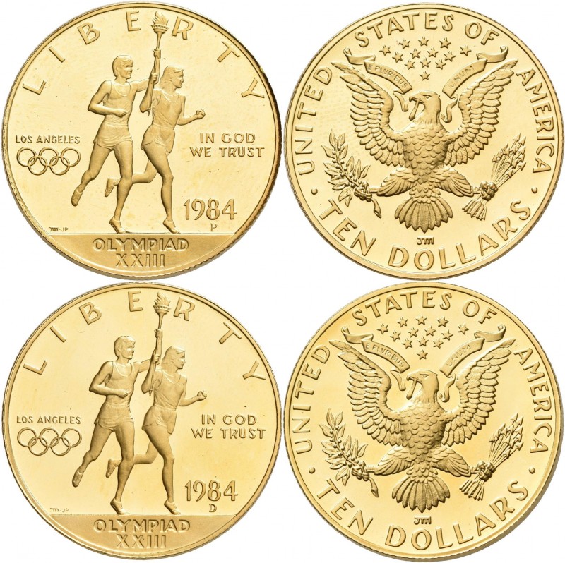 Vereinigte Staaten von Amerika: 10 Dollars 1984 (Eagle), Olympische Spiele in Lo...