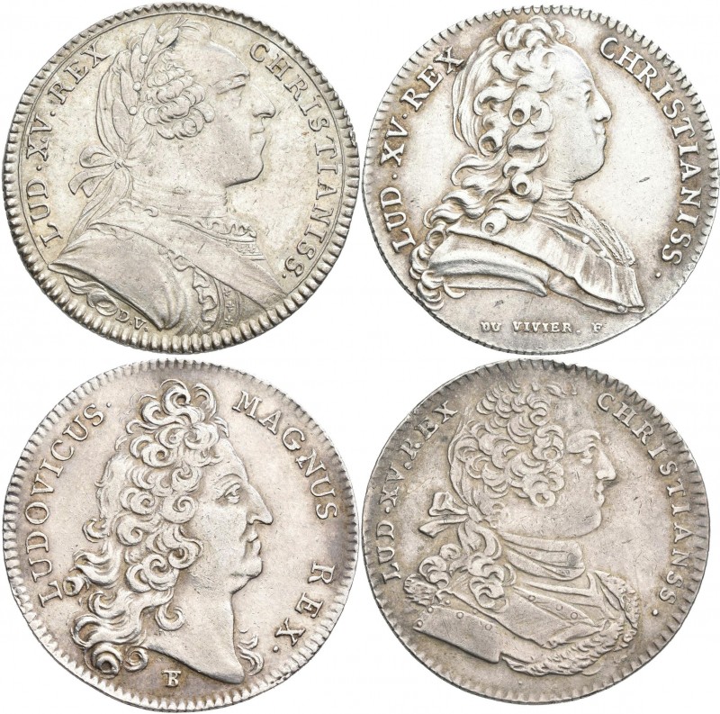 Frankreich: Ludwig XIV. 1643-1715 und Ludwig XV. 1715-1774: Lot 4 Jetons, dabei:...