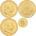 Österreich: Anlegerlot: 3 x 100 Ö-Kronen und 1 x 1 Dukat (alles NP), vorzüglich und besser (4 Stück).
 [zzgl. 0 % MwSt.]