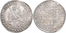 Altdeutschland und RDR bis 1800: Sachsen, Johann Georg I. (1611-) 1615-1656: Taler 1640 (Reichstaler) CR - Dresden. Hüftbild rechts / Wappen. Davenpor...