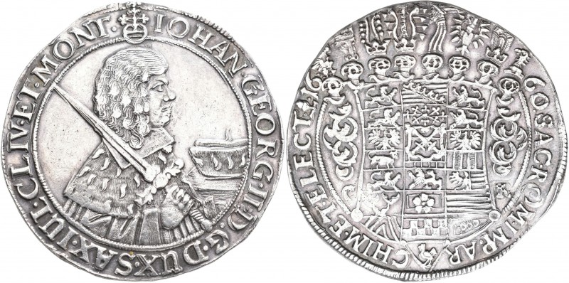 Altdeutschland und RDR bis 1800: Sachsen, Johann Georg II. 1656-1680: Taler 1660...