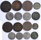 Schleswig-Holstein: Kleines Lot 8 Münzen, dabei 3 x Sechsling (1787, 1850, 1850), 8 Reichsbank Schilling 1819 (AKS 10) und 4 x 2½ Schilling (1/24 Spec...