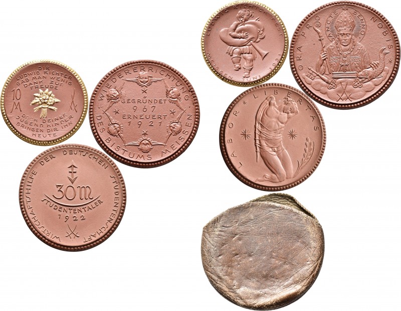 Weimarer Republik: Notgeld, Medaillen aus Meißen, Lot 3 Stück: Studententaler 19...
