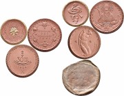 Weimarer Republik: Notgeld, Medaillen aus Meißen, Lot 3 Stück: Studententaler 1922 zu 30 Mark aus braunem Meissner Porzellan, Scheuch 456a, im Lederet...