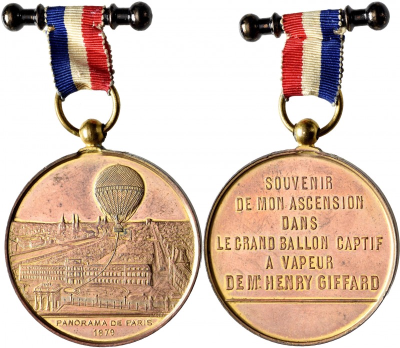 Medaillen alle Welt: Frankreich, Medaille 1879 von Charles Trotin, Aufstieg eine...