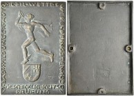 Medaillen Deutschland: Automobil: Einseitige Eisengußplakette 1930. ”7. Bad Wildunger Automobil Wettbewerb Pfingsten 1930 - Geschicklichkeitsprüfung”,...