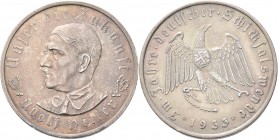 Medaillen Deutschland: Drittes Reich: Silber Medaille 1933 von O. Glöckler auf die Ernennung Adolf Hitlers zum Reichskanzler. Brustbild, Umschrift Uns...
